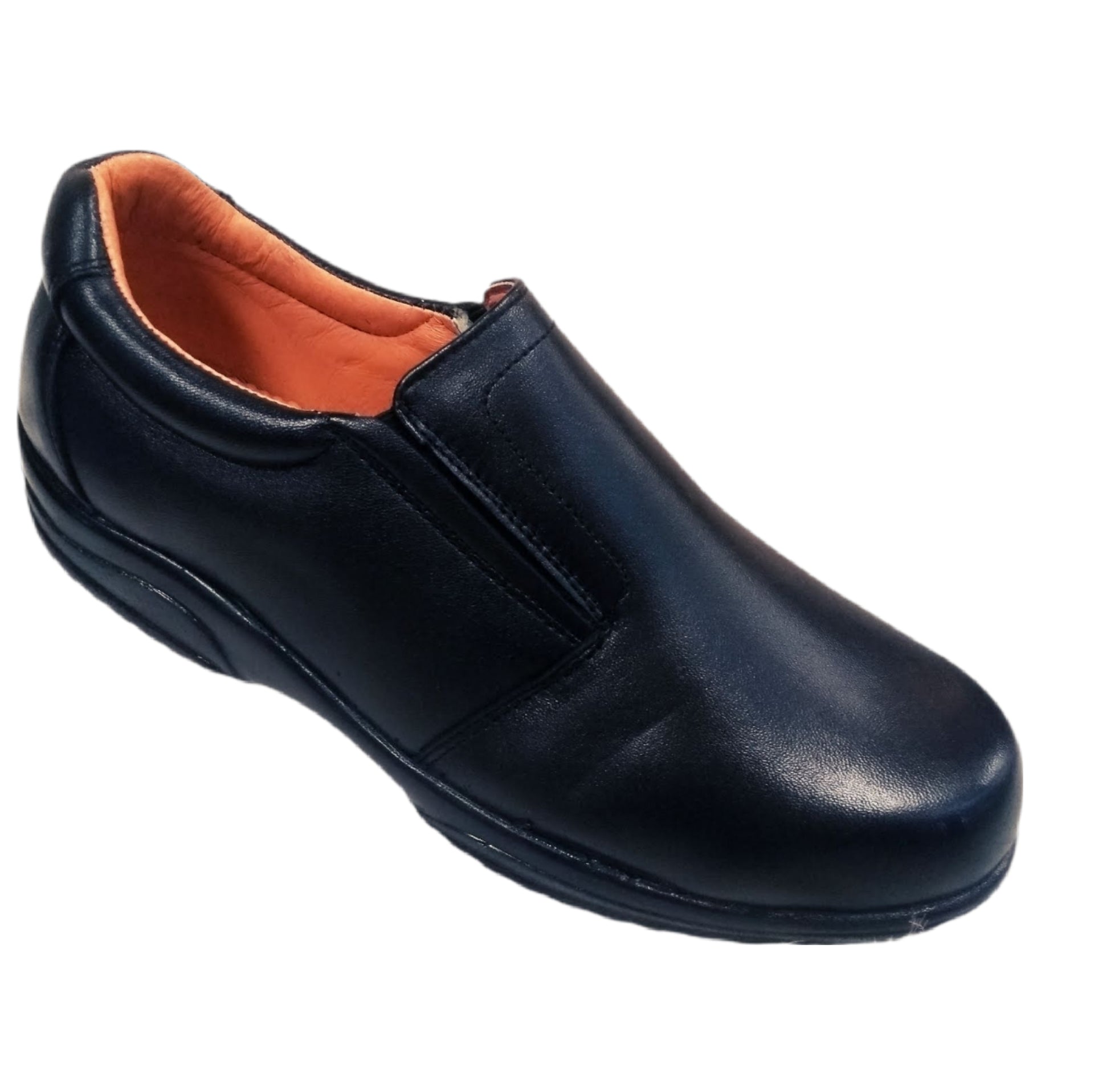 Zapato Negro de Piel de Borrego Suave, Elegante y Cómodo 804 Tallas 5 a 30